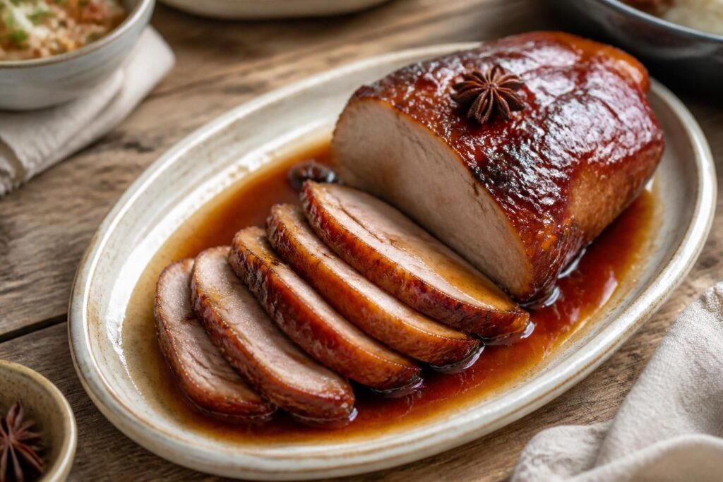 Rouelle de porc au miel, sauce soja et cinq épices : recette parfumée