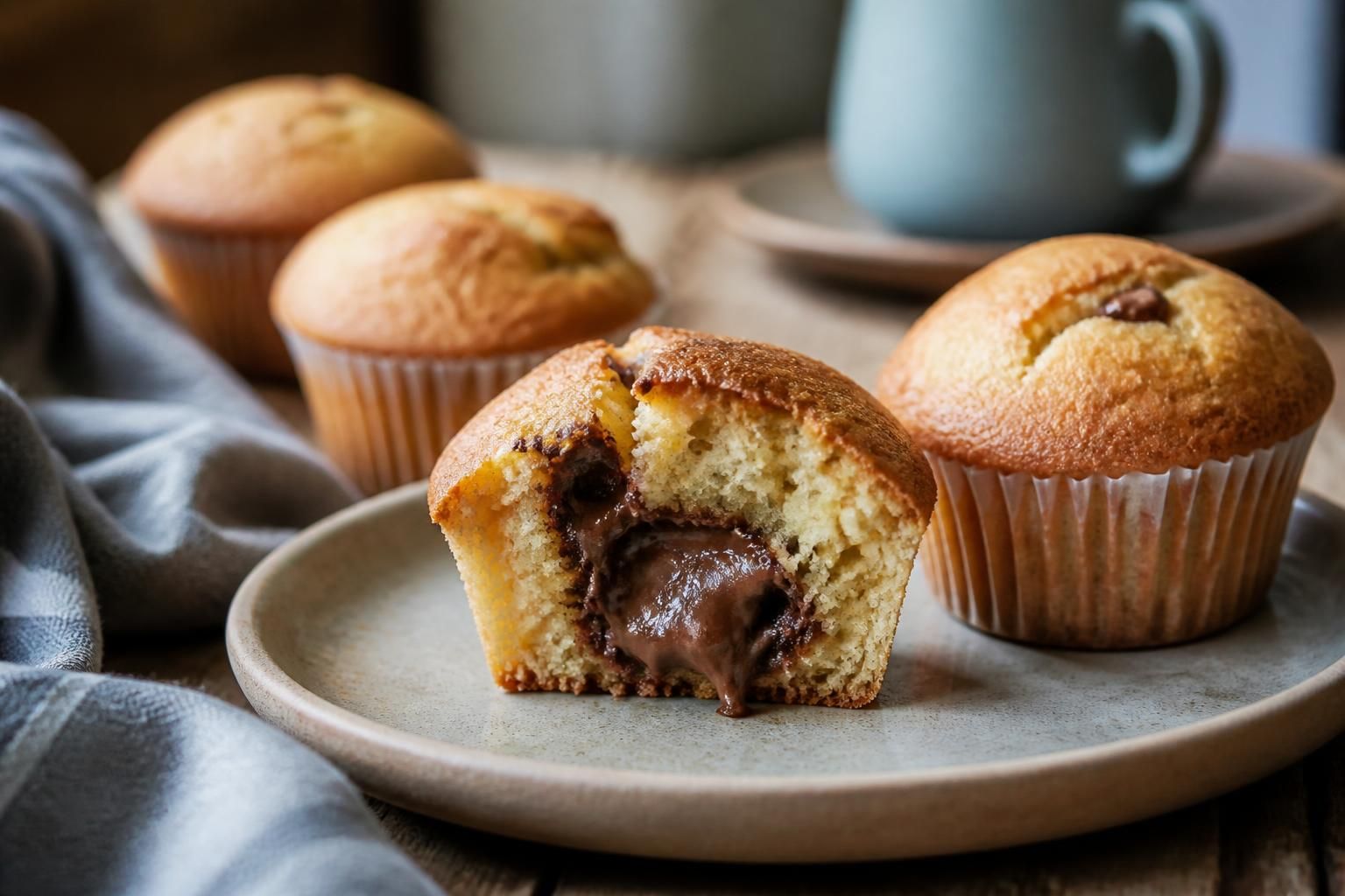 Muffins au cœur de Nutella à l'airfryer : moelleux en 30 min