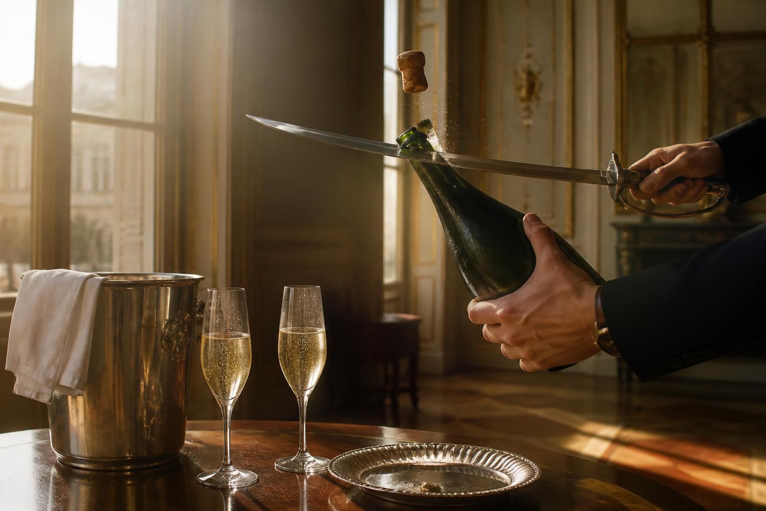 Sabler ou sabrer le champagne : quelle différence ?