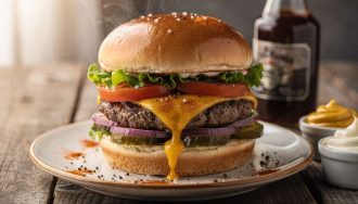 Recette de hamburger maison au fromage et sauce barbecue