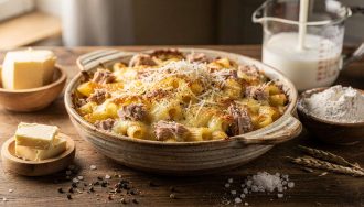 Gratin de Macaroni au Thon : recette Savoureuse