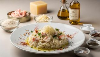 Risotto diététique au crabe et parmesan léger
