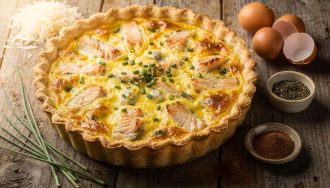 Quiche au haddock et parmesan : recette savoureuse