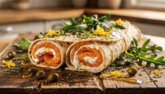 Wrap au Saumon Fumé, fromage et Citron : recette Gourmande
