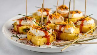 Recette : bouchée d'ananas au fromage