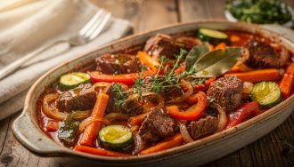 Casserole de bœuf aux légumes : recette légère pour le déjeuner