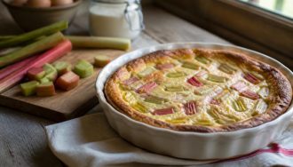 Pour réussir un clafoutis à la rhubarbe, voici l’astuce du Chef Cyril Lignac
