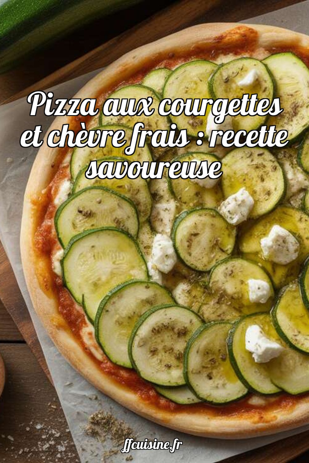 Pizza aux courgettes et chèvre frais