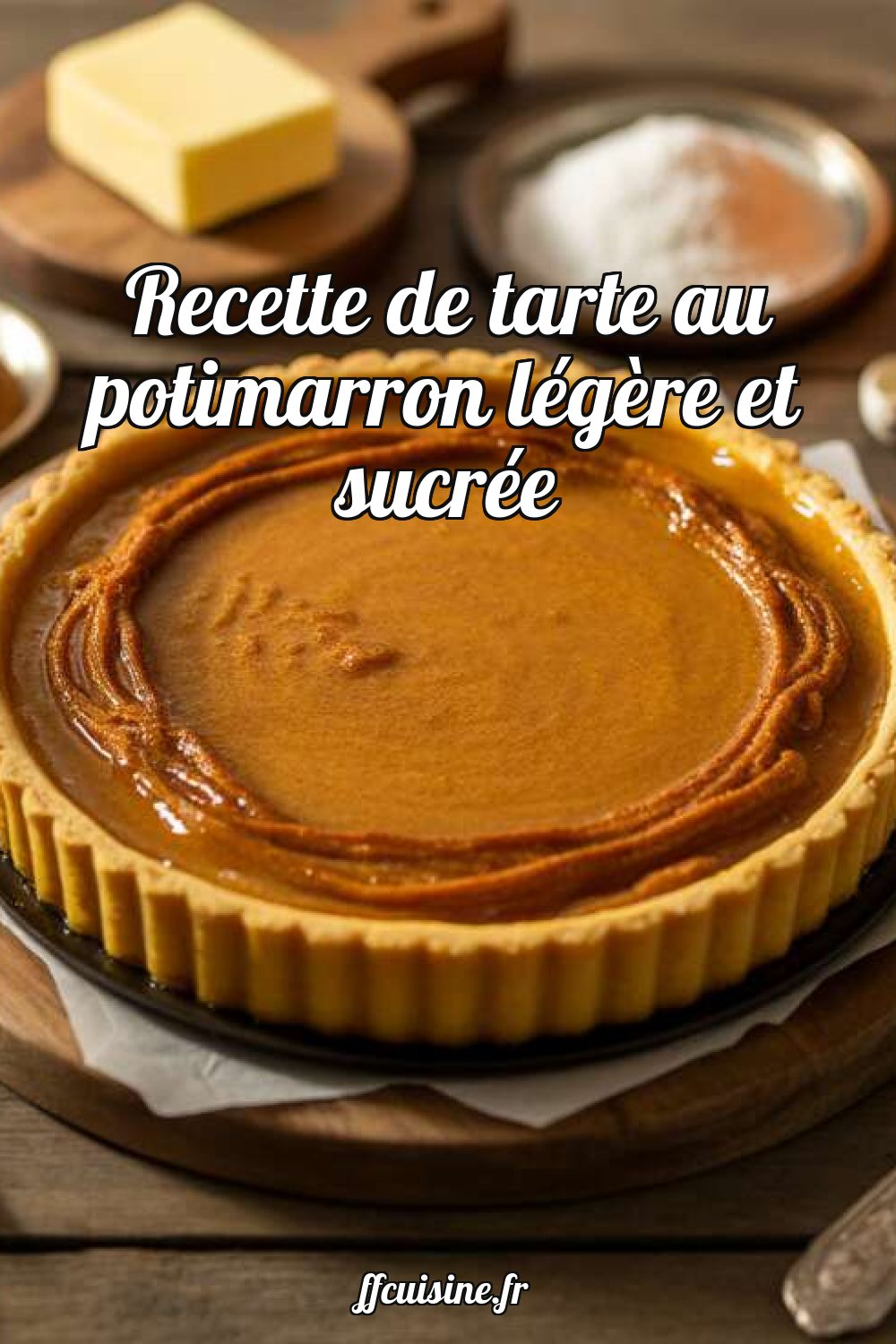 Recette de tarte au potimarron légère et sucrée