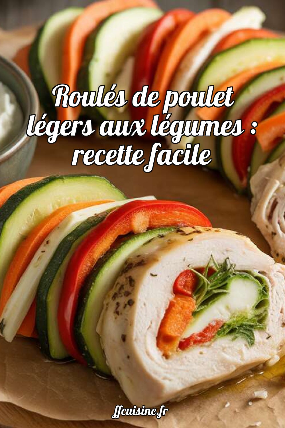 Roulés de poulet légers aux légumes