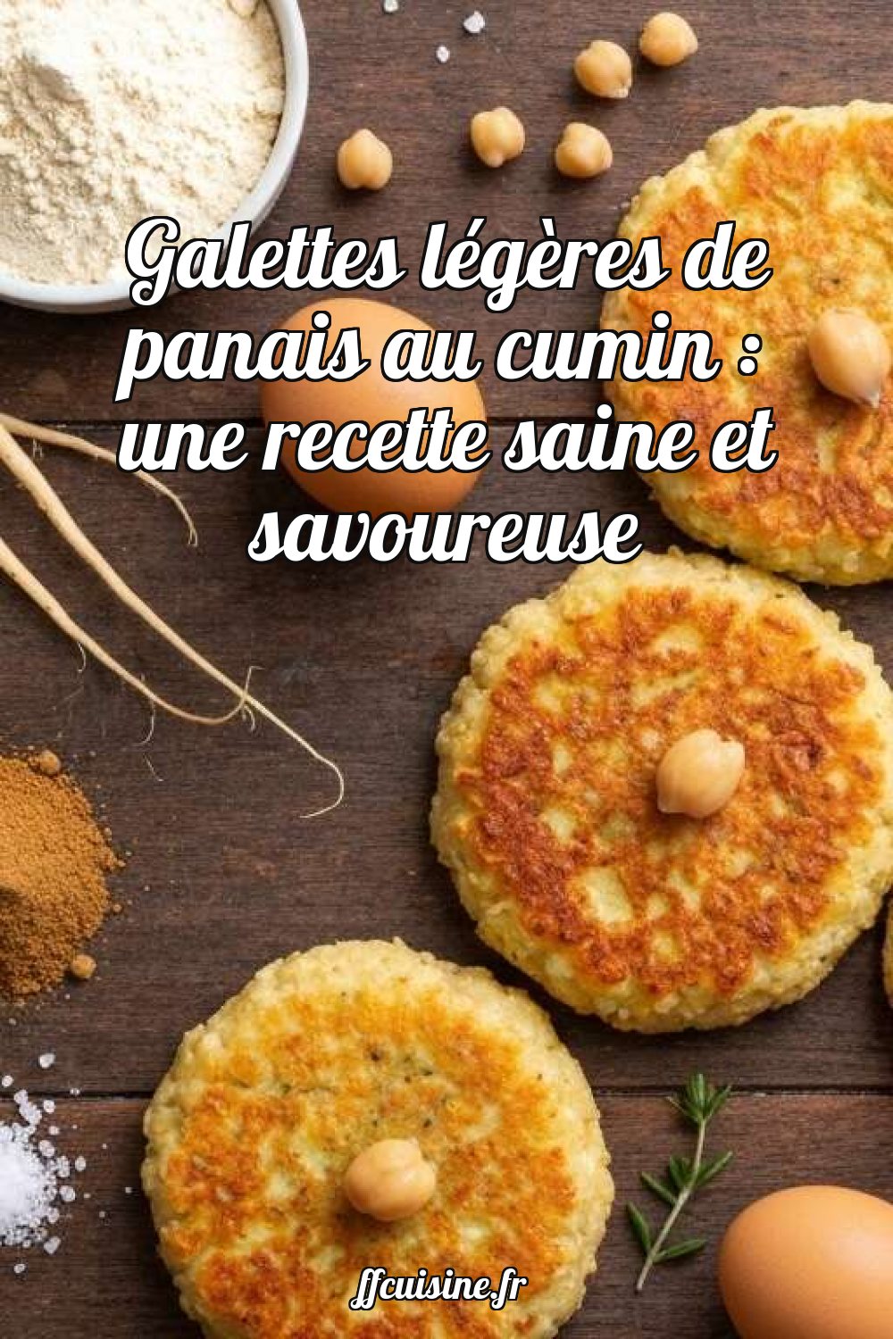 Galettes légères de panais au cumin