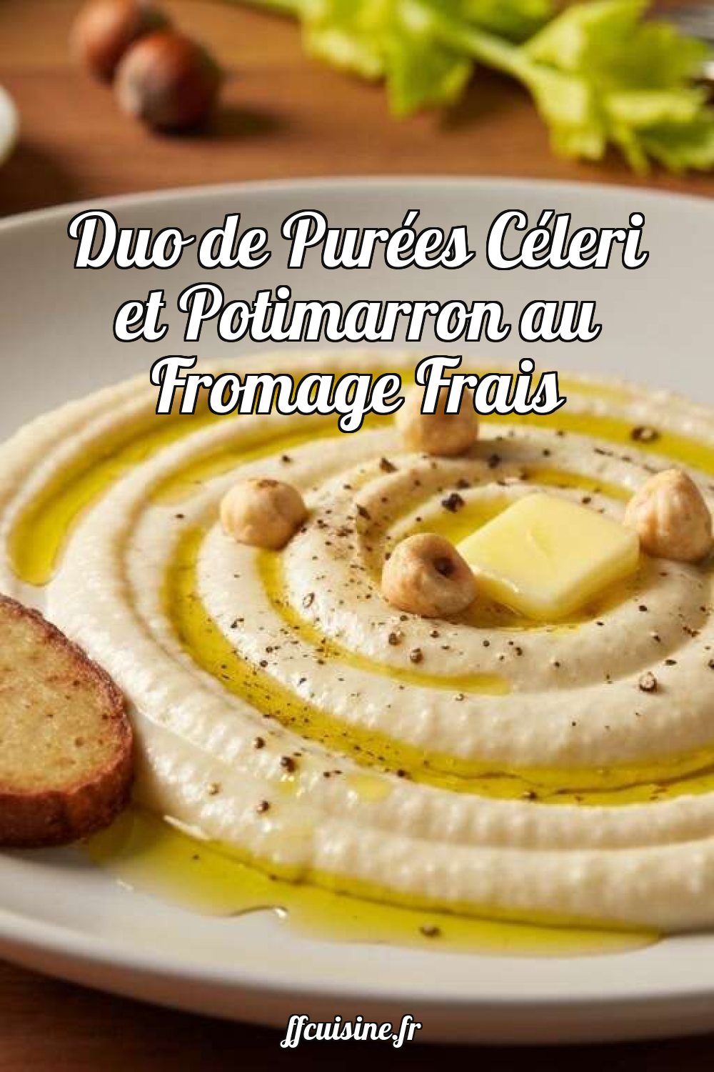 Duo de Purées Céleri et Potimarron au Fromage Frais