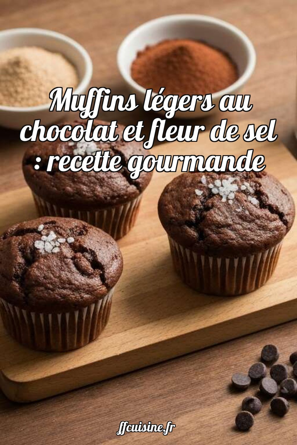 Muffins légers au chocolat et fleur de sel