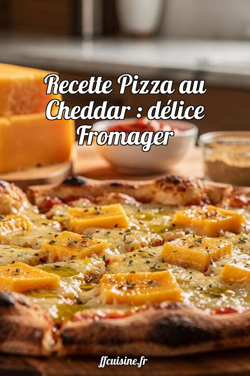 Pizza au Cheddar : délice Fromager