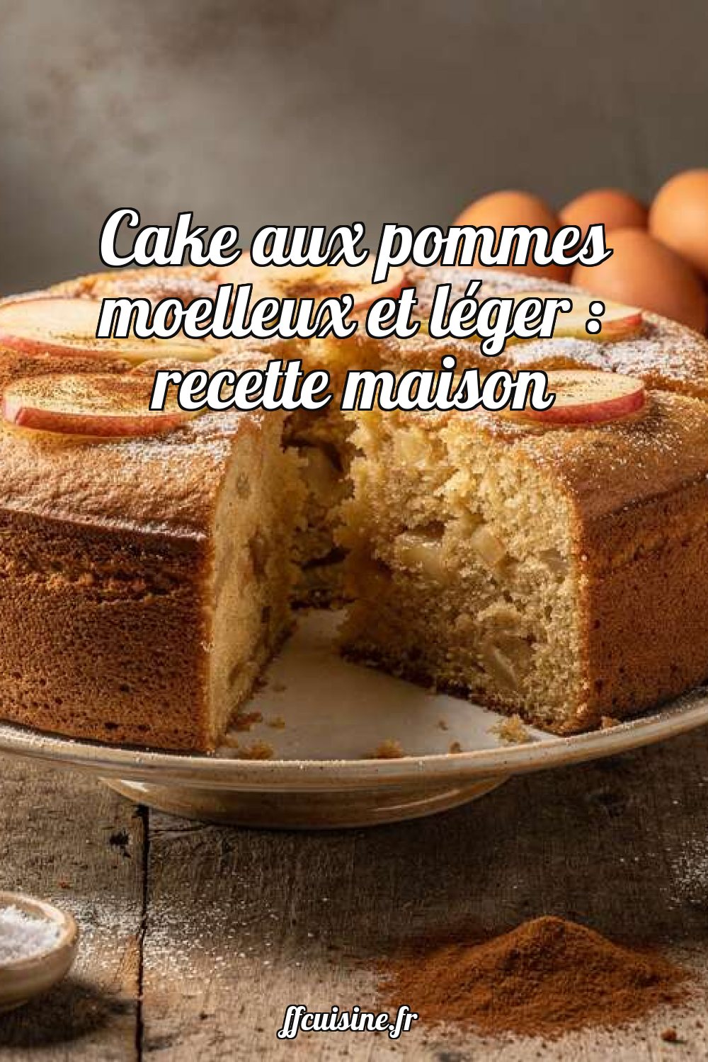 Cake aux pommes moelleux et léger