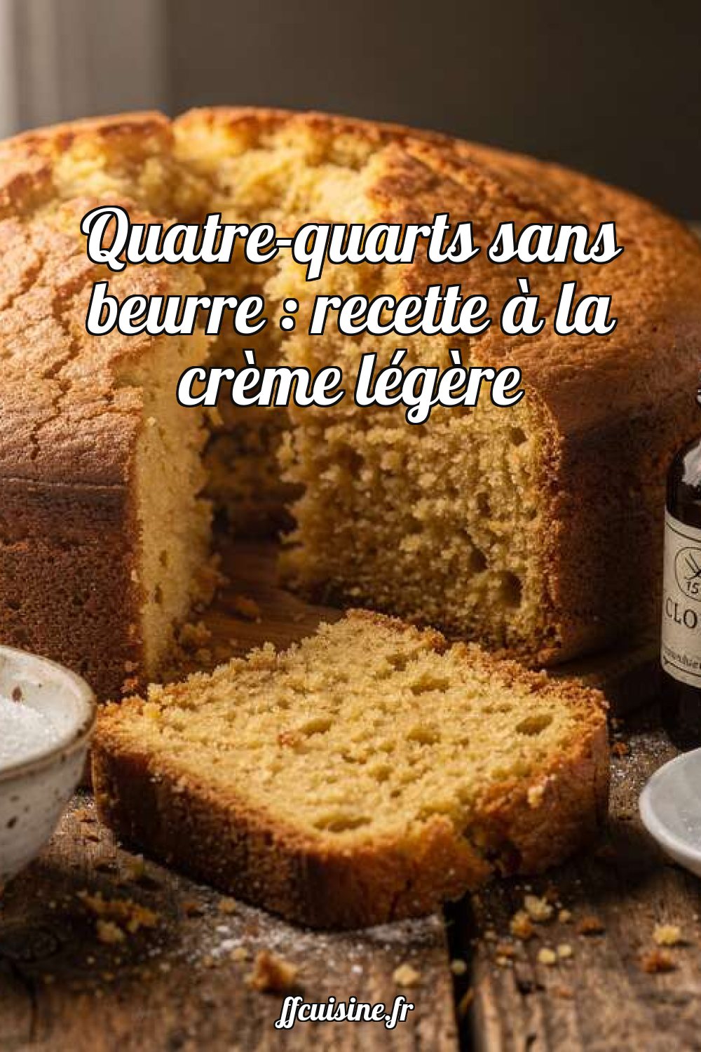 Quatre-quarts sans beurre : recette à la crème légère