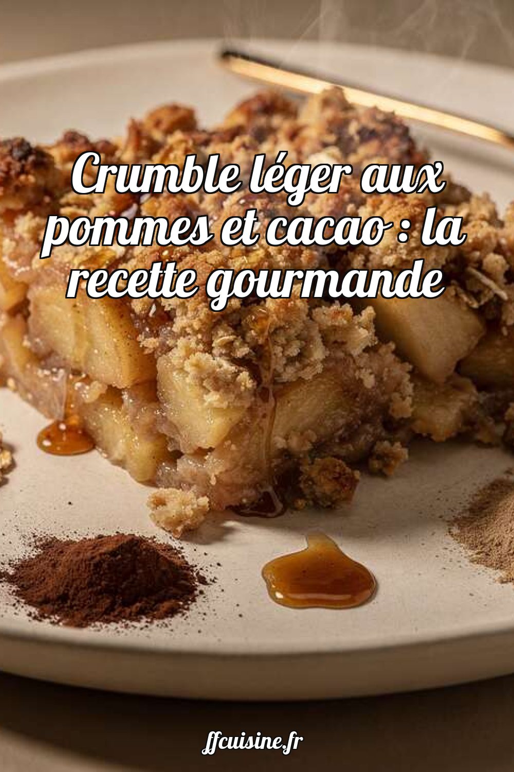 Crumble léger aux pommes et cacao
