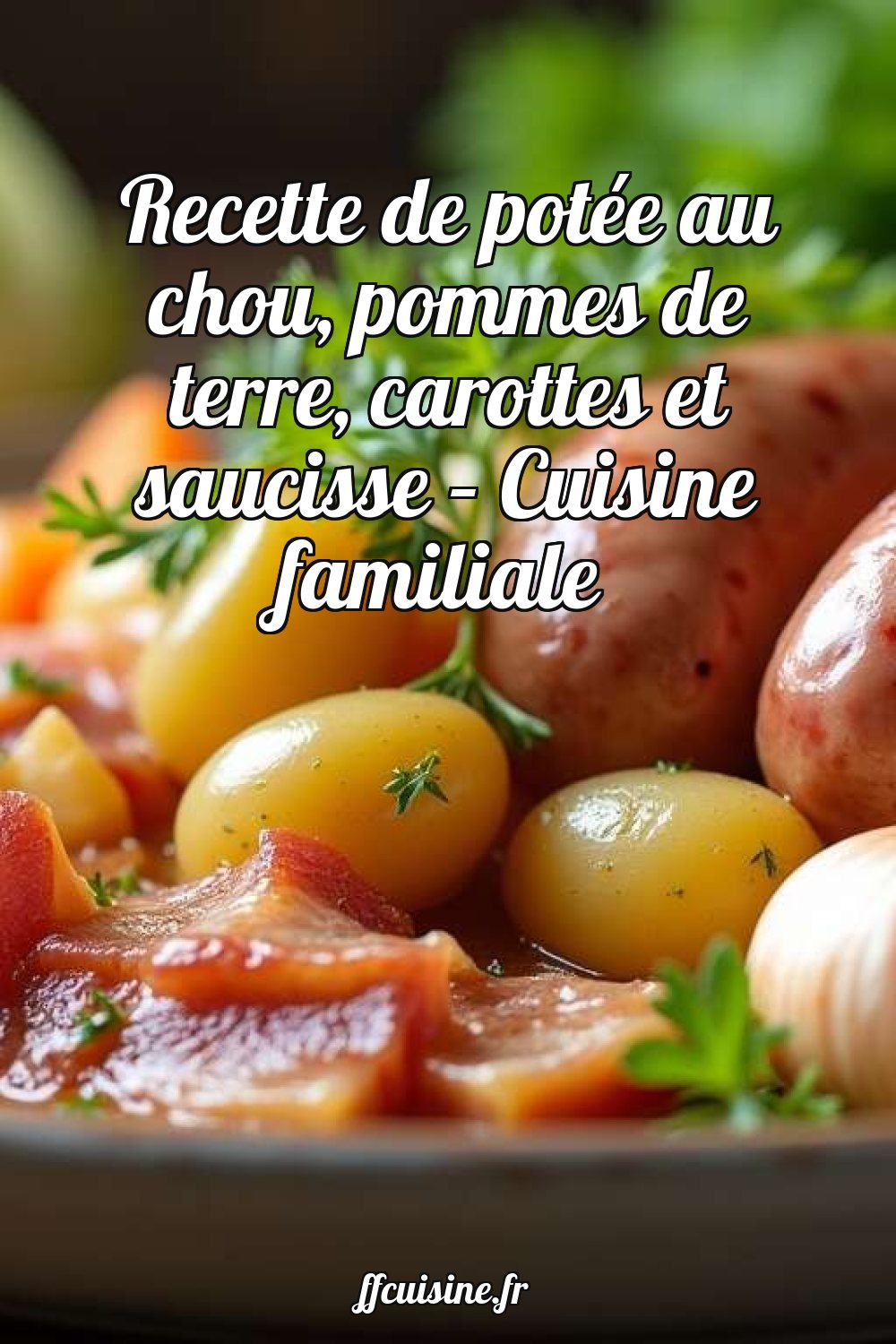 Recette de potée au chou, pommes de terre, carottes et saucisse