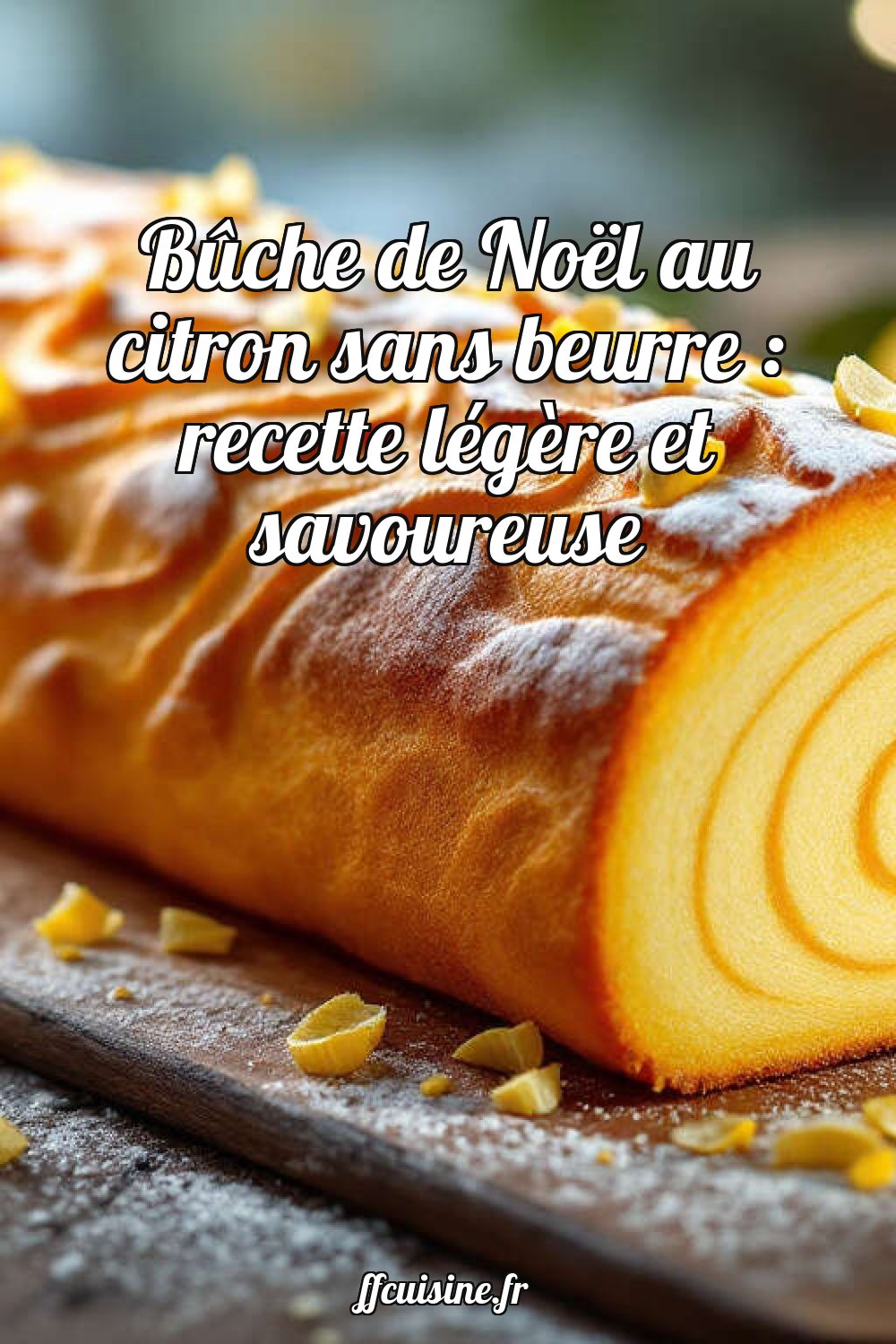 Bûche de Noël au citron sans beurre