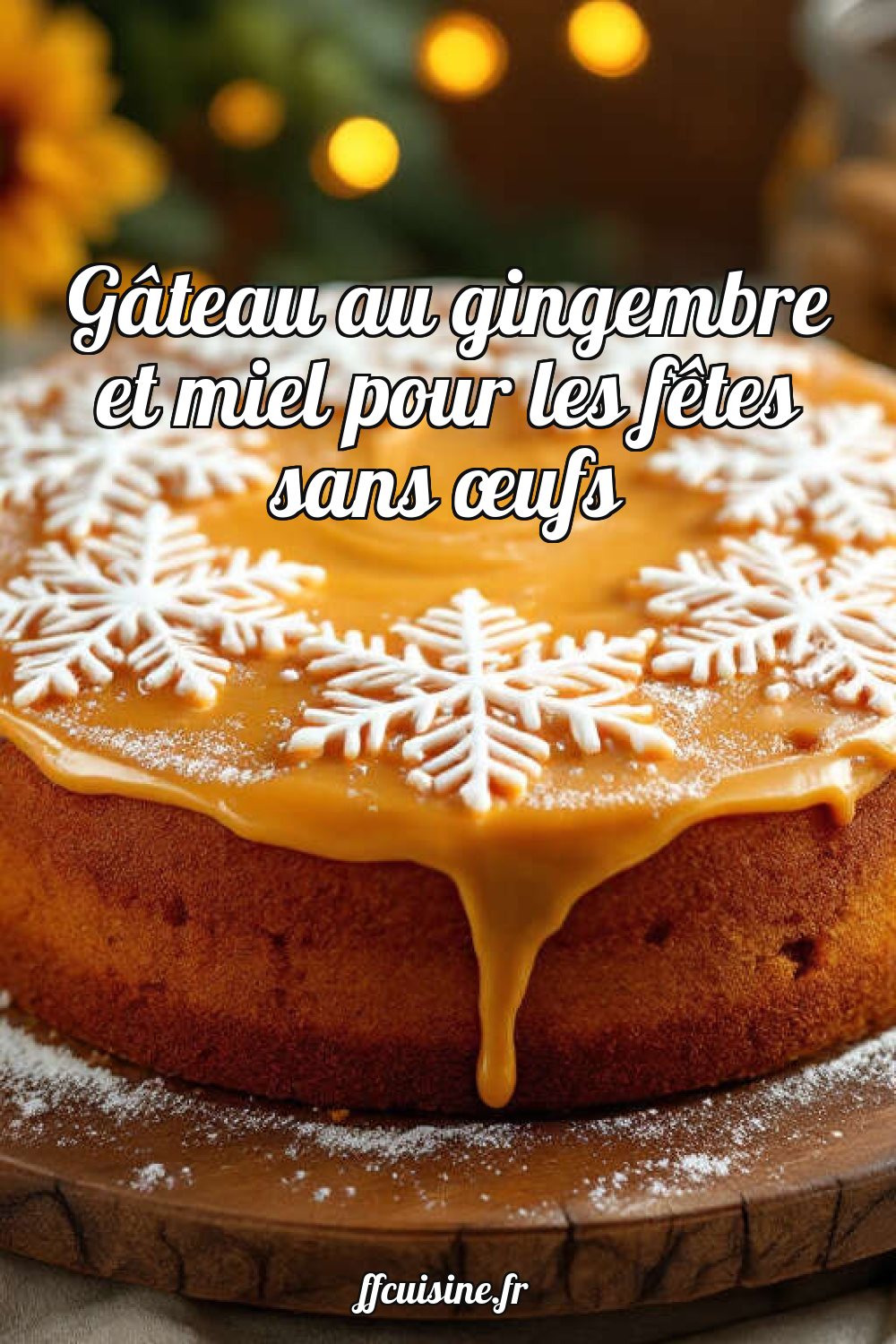 Gâteau au gingembre et miel pour les fêtes sans œufs