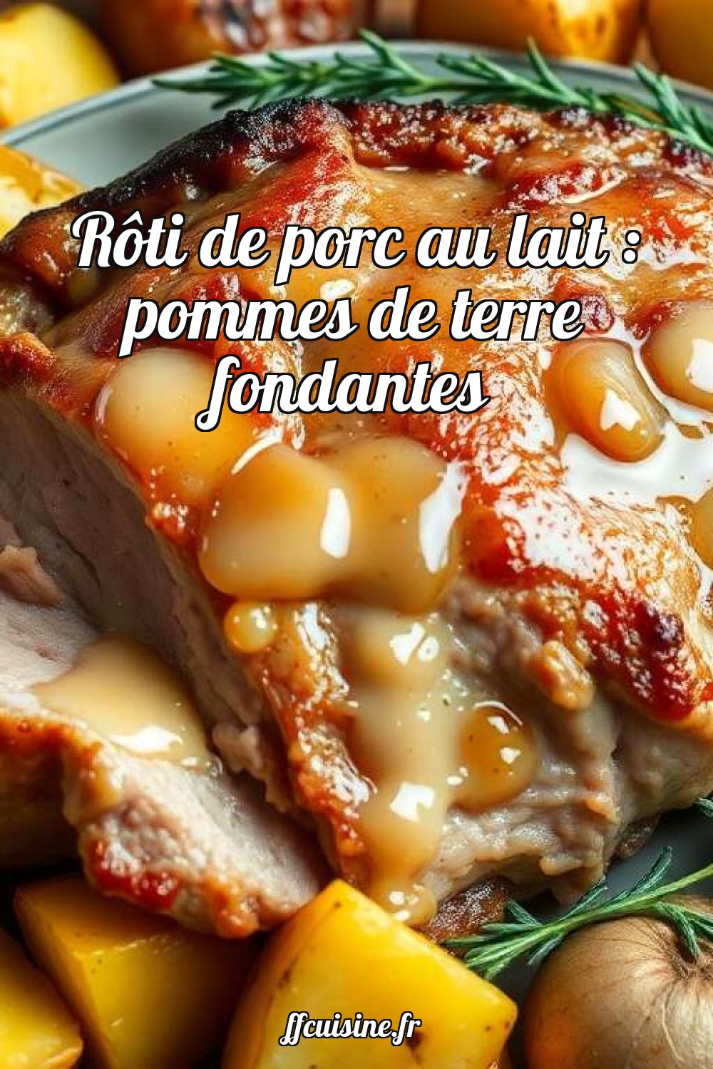 Rôti de porc au lait : pommes de terre fondantes