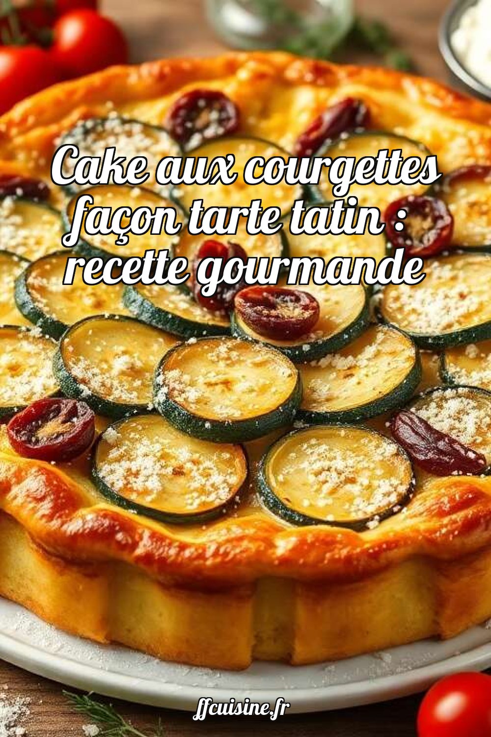 Cake aux courgettes façon tarte tatin