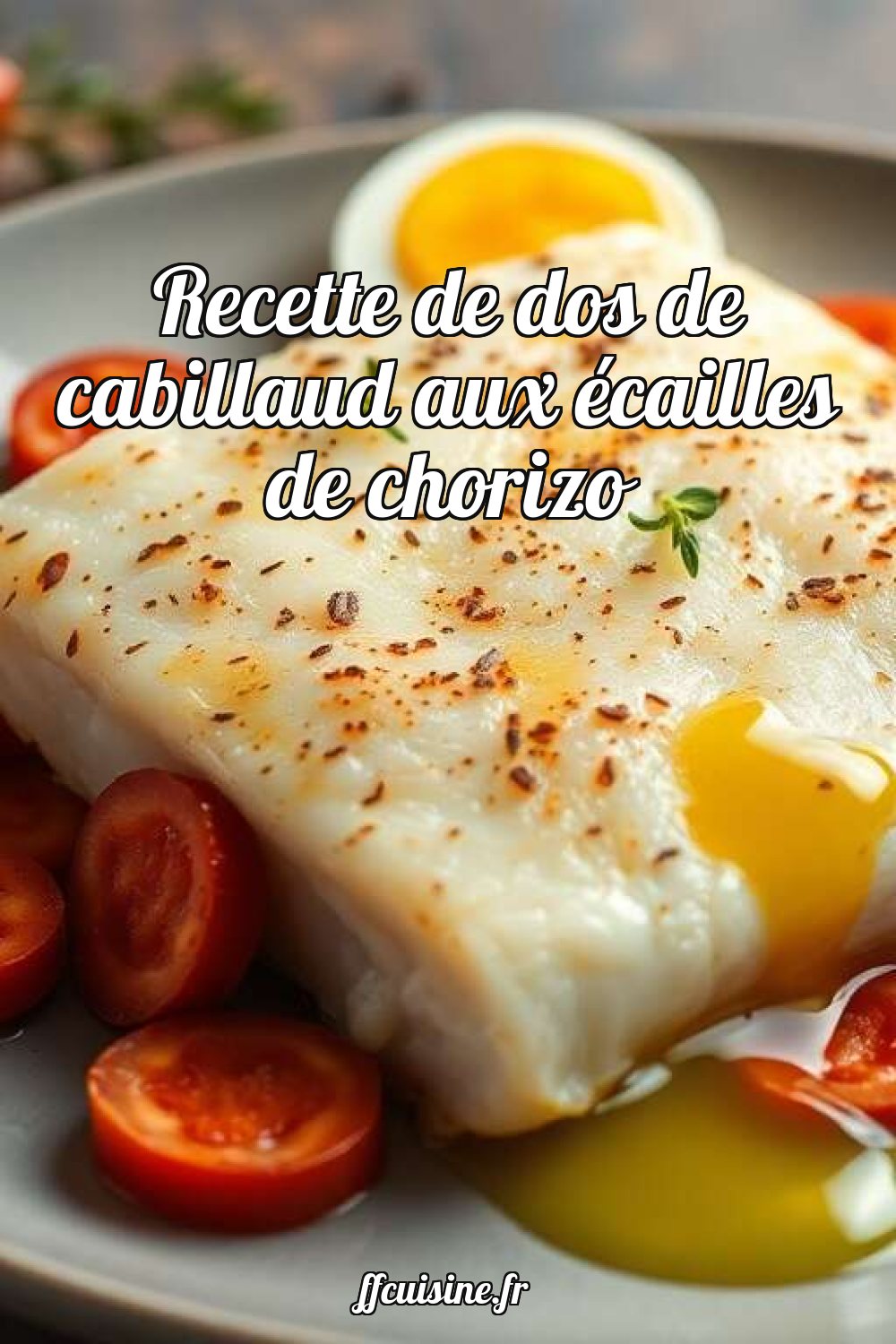 Dos de cabillaud aux écailles de chorizo