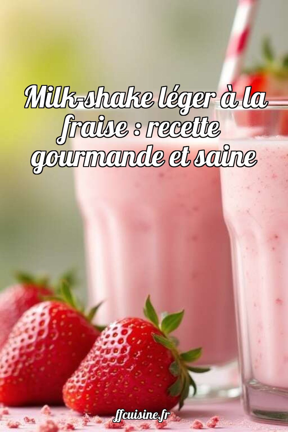Milk-shake léger à la fraise : recette gourmande et saine