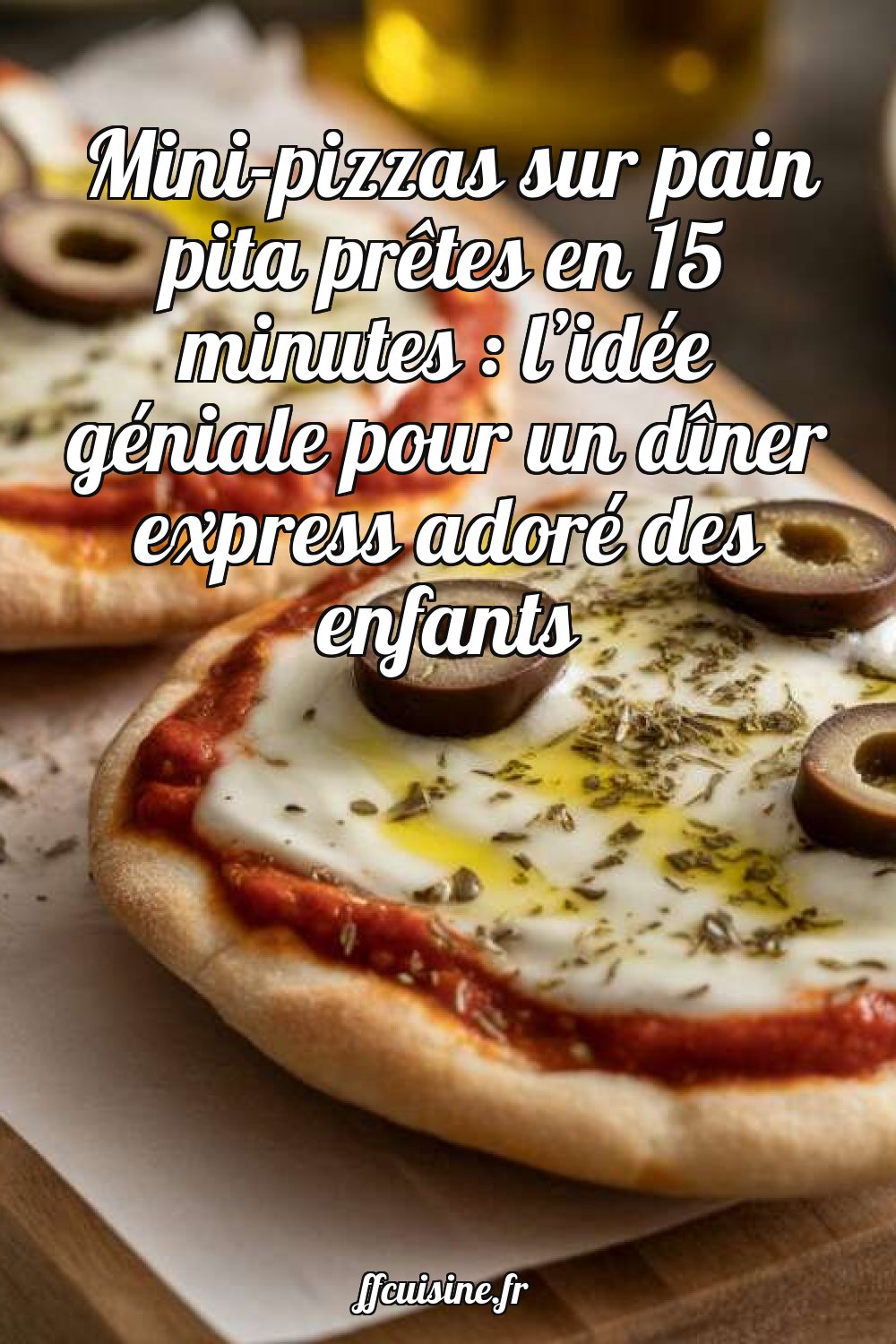 Mini-pizzas sur pain pita prêtes en 15 minutes
