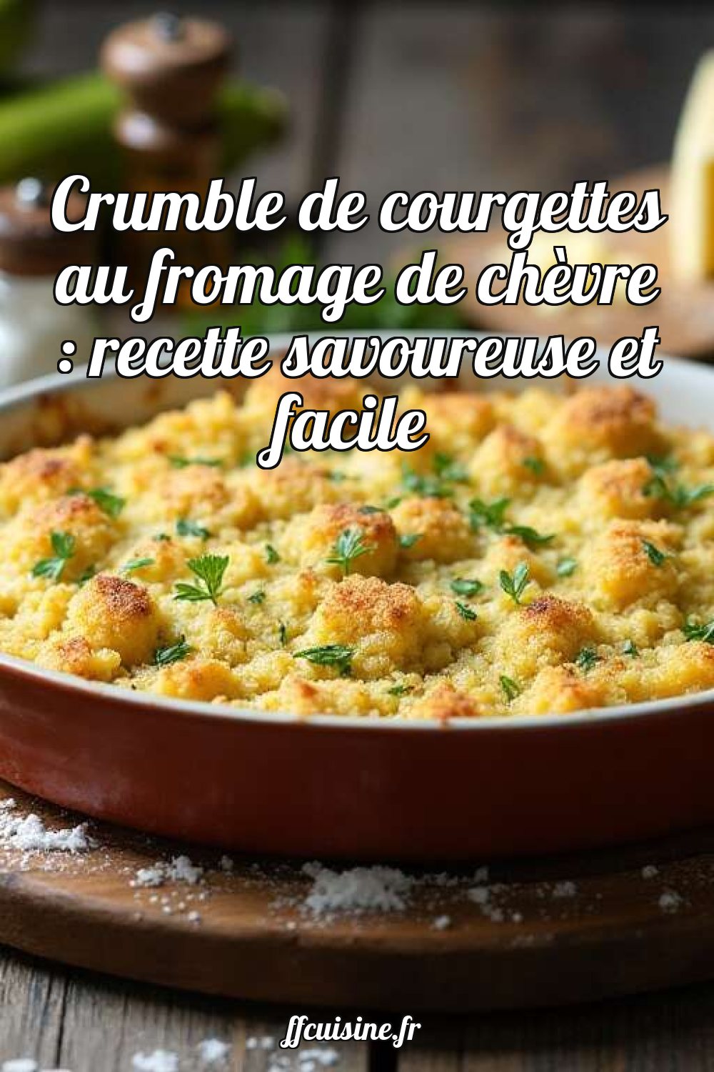 Crumble de courgettes au fromage de chèvre