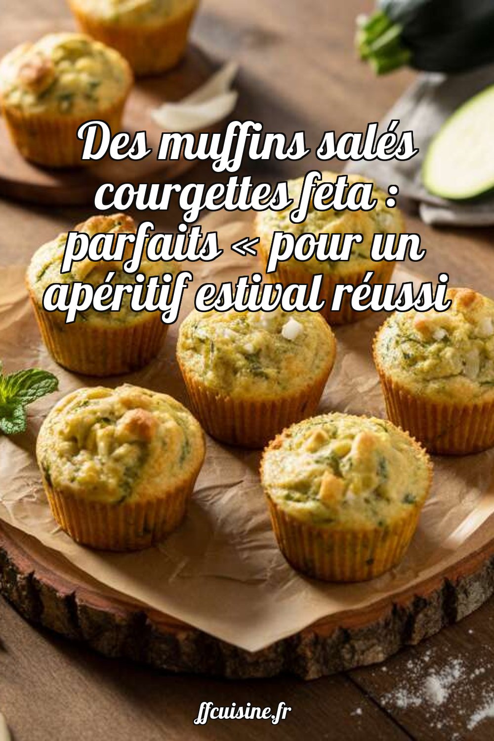 Des muffins salés courgettes feta