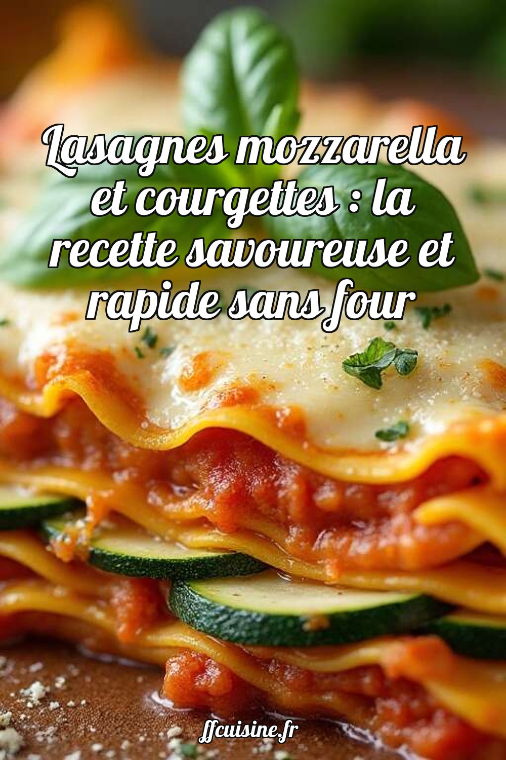 Lasagnes mozzarella et courgettes sans four